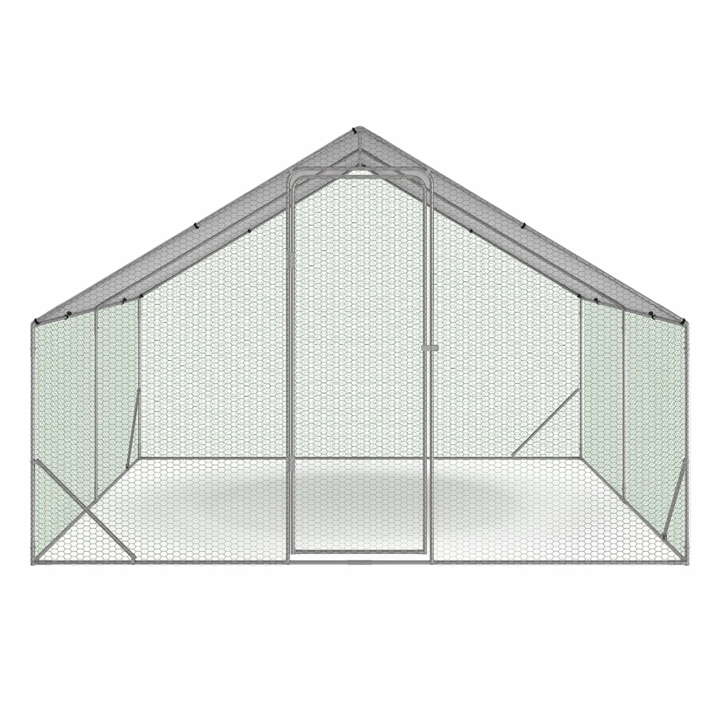 Recinto gallinero 9 m² Acero galvanizado 3 x 3 m