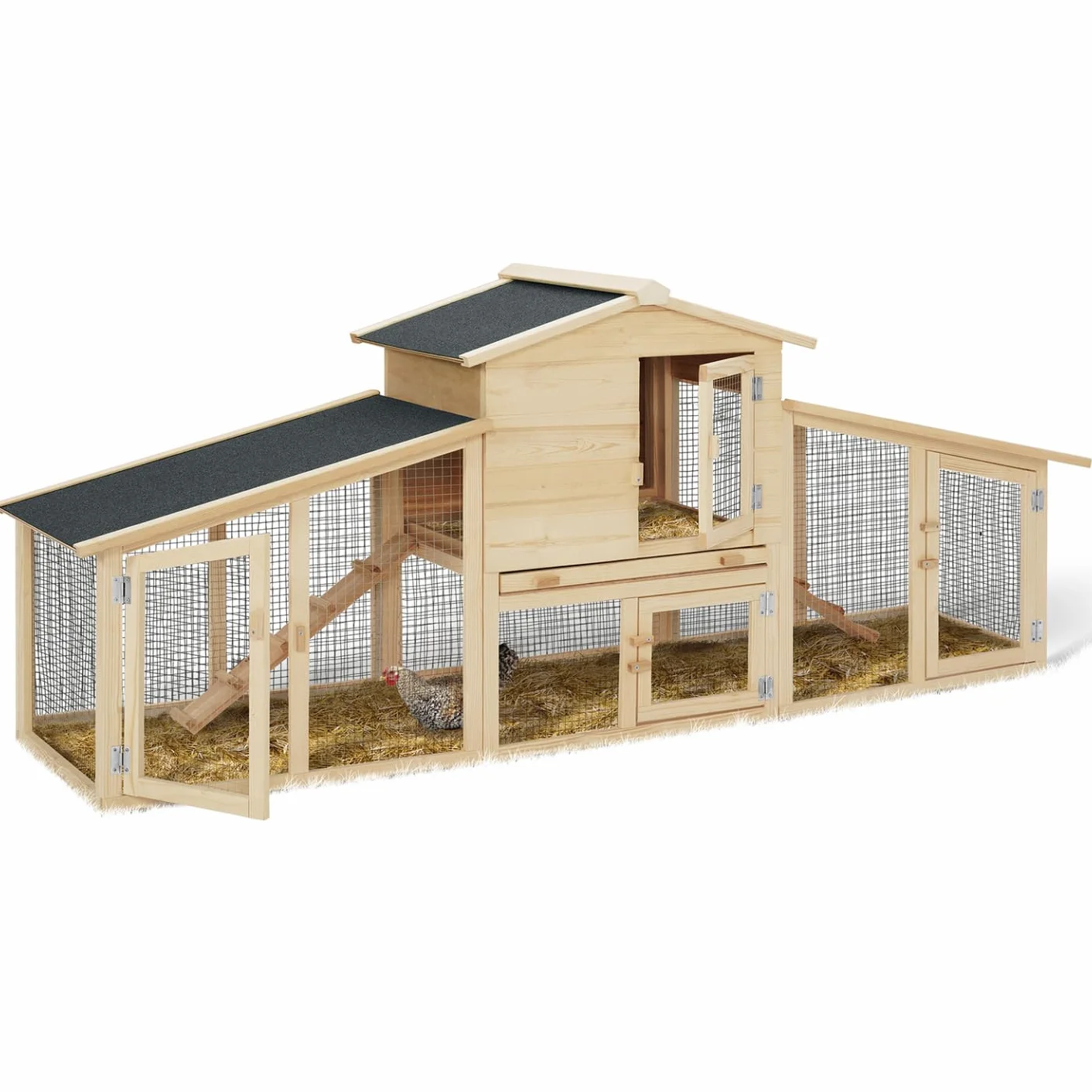 Probache Gallinero VIP con conejera doble XXL de madera