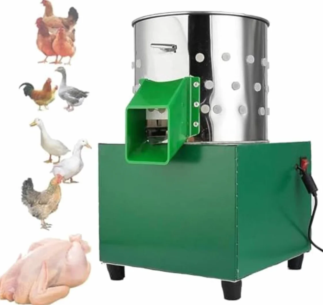 Máquina desplumadora automática de aves de corral de acero inoxidable, herramienta eléctrica para pollo, pato, granja, cocina comercial