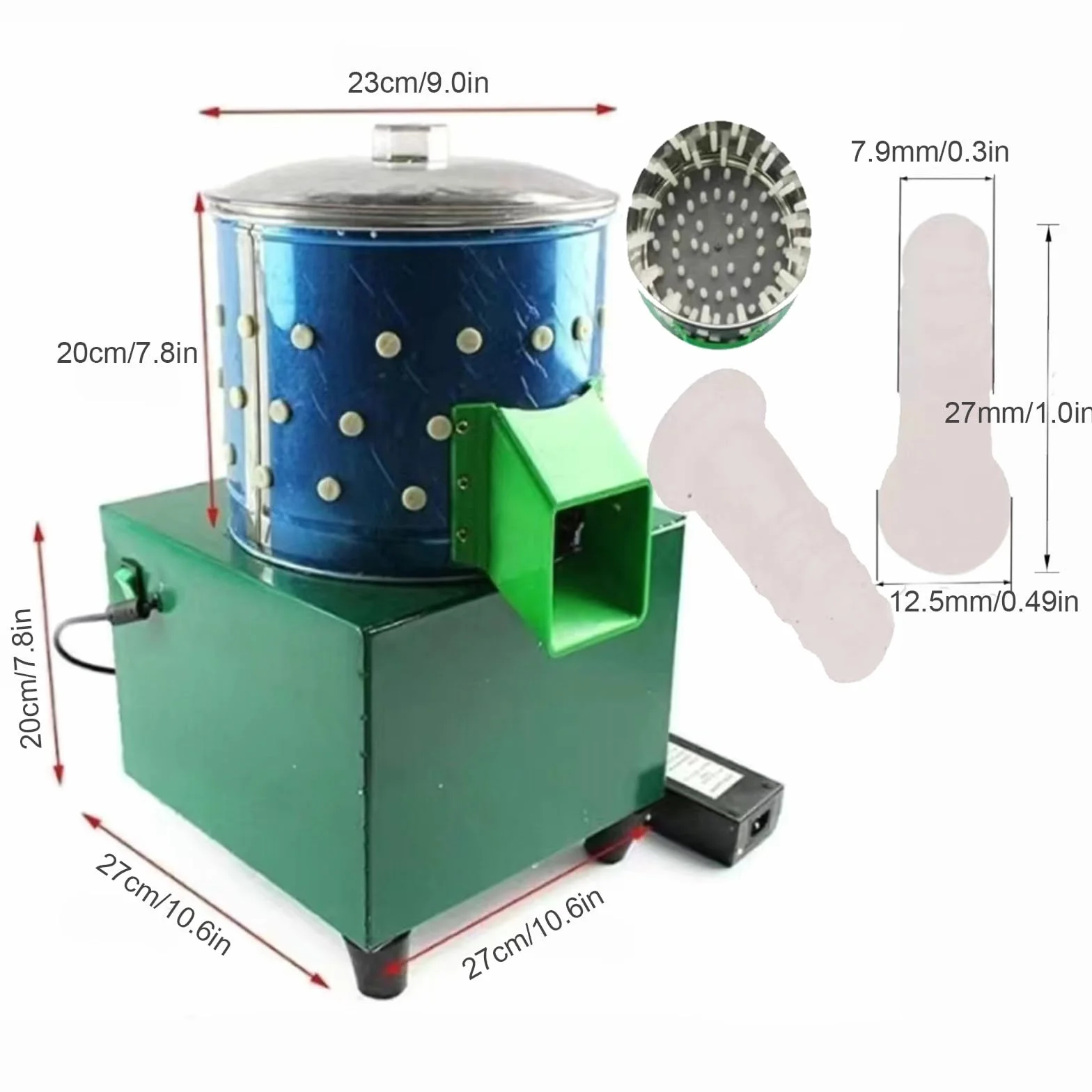 Depiladora de pájaros, desplumadora de Aves de Corral, máquina desplumadora automática de Plumas, Peso de depilación 1 kg, máquina desplumadora de Plumas de Paloma de Pollo pequeña