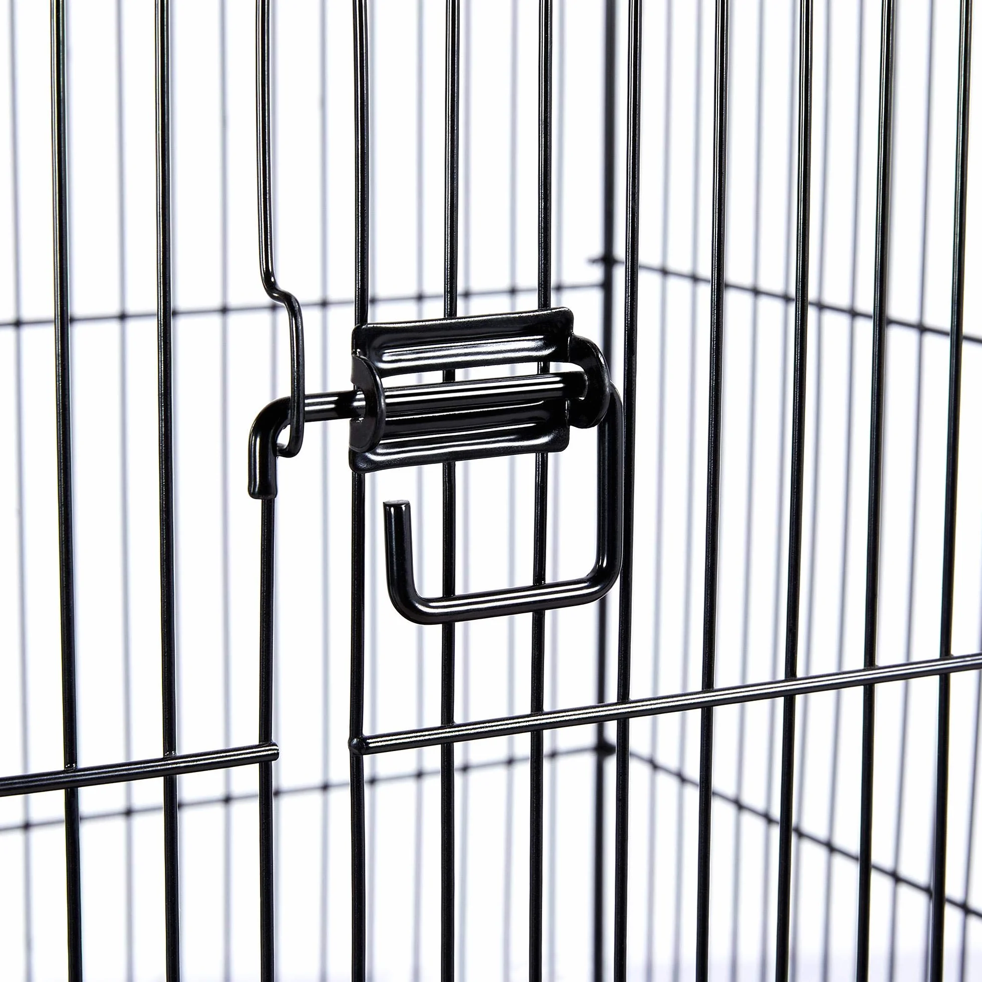 Yaheetech Jaula de Pájaros Jaula con Ruedas Jaula para Loros Canarios Jaula con Perchas para Pájaros 59 x 59 x 150 cm - Metal - Negro