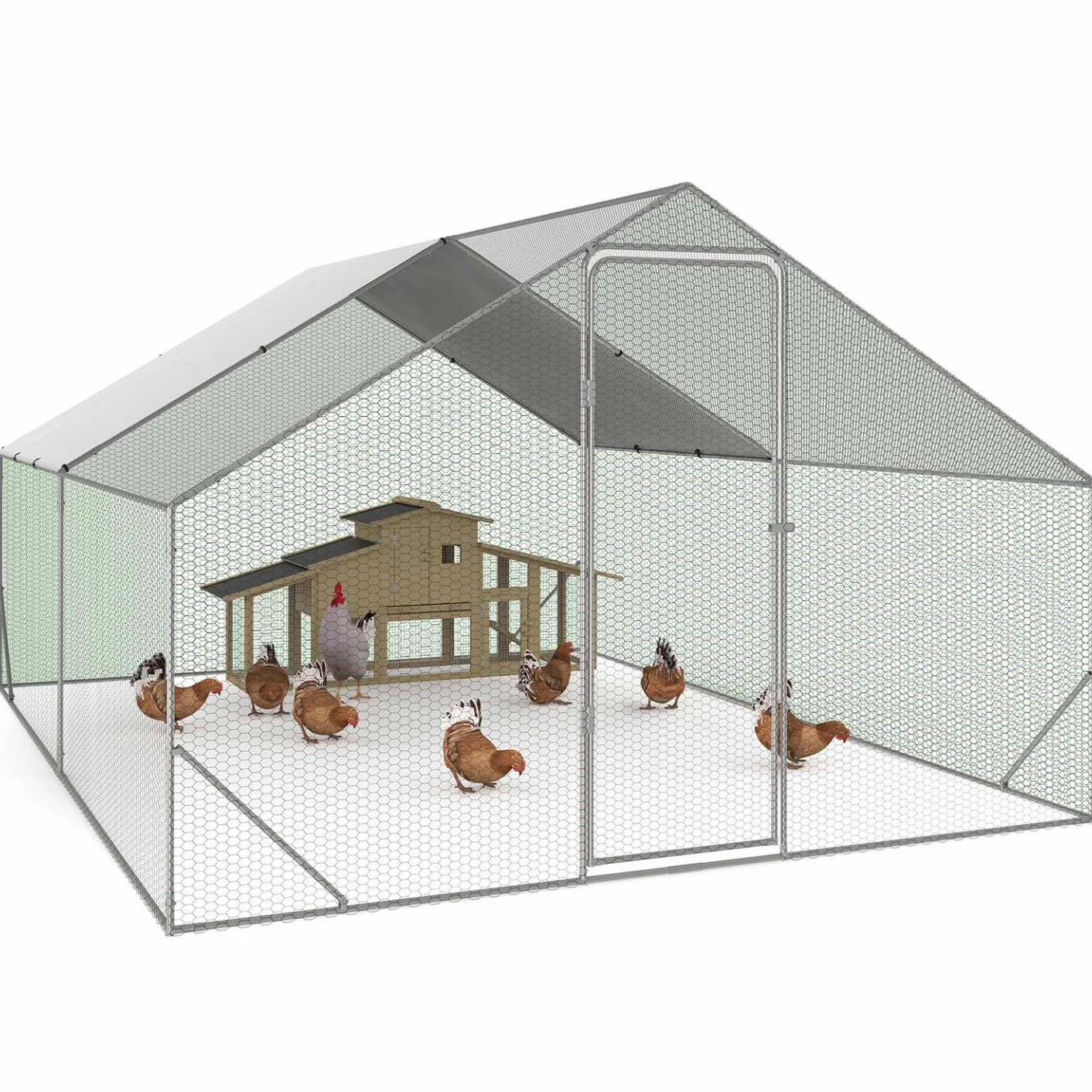 Enclos gallinero 12 m² acero galvanizado