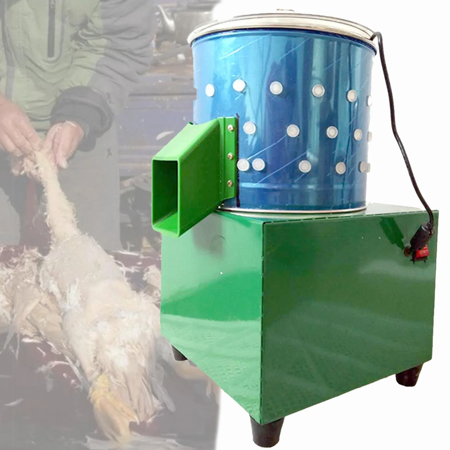 Depiladora de pájaros, desplumadora de Aves de Corral, máquina desplumadora automática de Plumas, Peso de depilación 1 kg, máquina desplumadora de Plumas de Paloma de Pollo pequeña