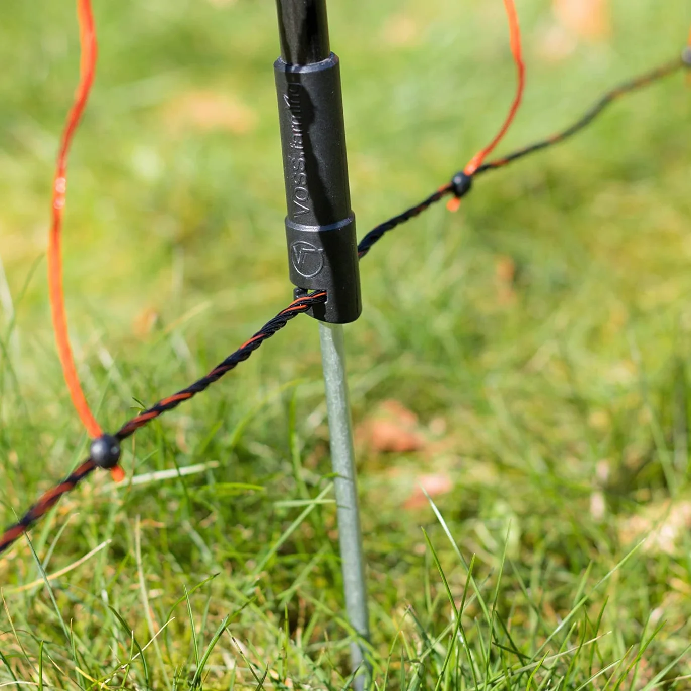 VOSS.farming Malla eléctrica para ovejas farmNET, Rollo de 50m de Longitud y 90cm de Altura, 14 Postes, Naranja