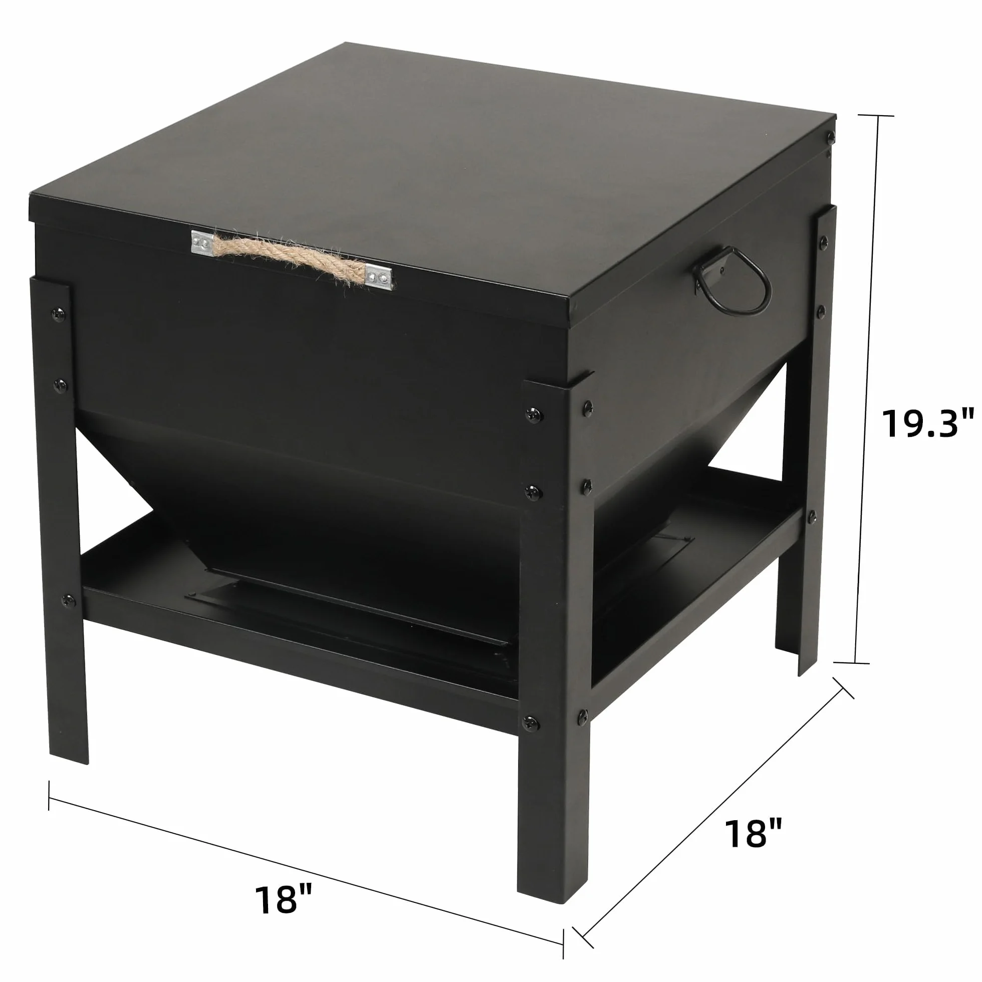 Comedero para Pollos Alimentador automático de Pollo de 35 kg, Metal Dispensador De Pienso, sin Desperdicio, Patos, Aves de Corral, comedero de Pollo al Aire Libre