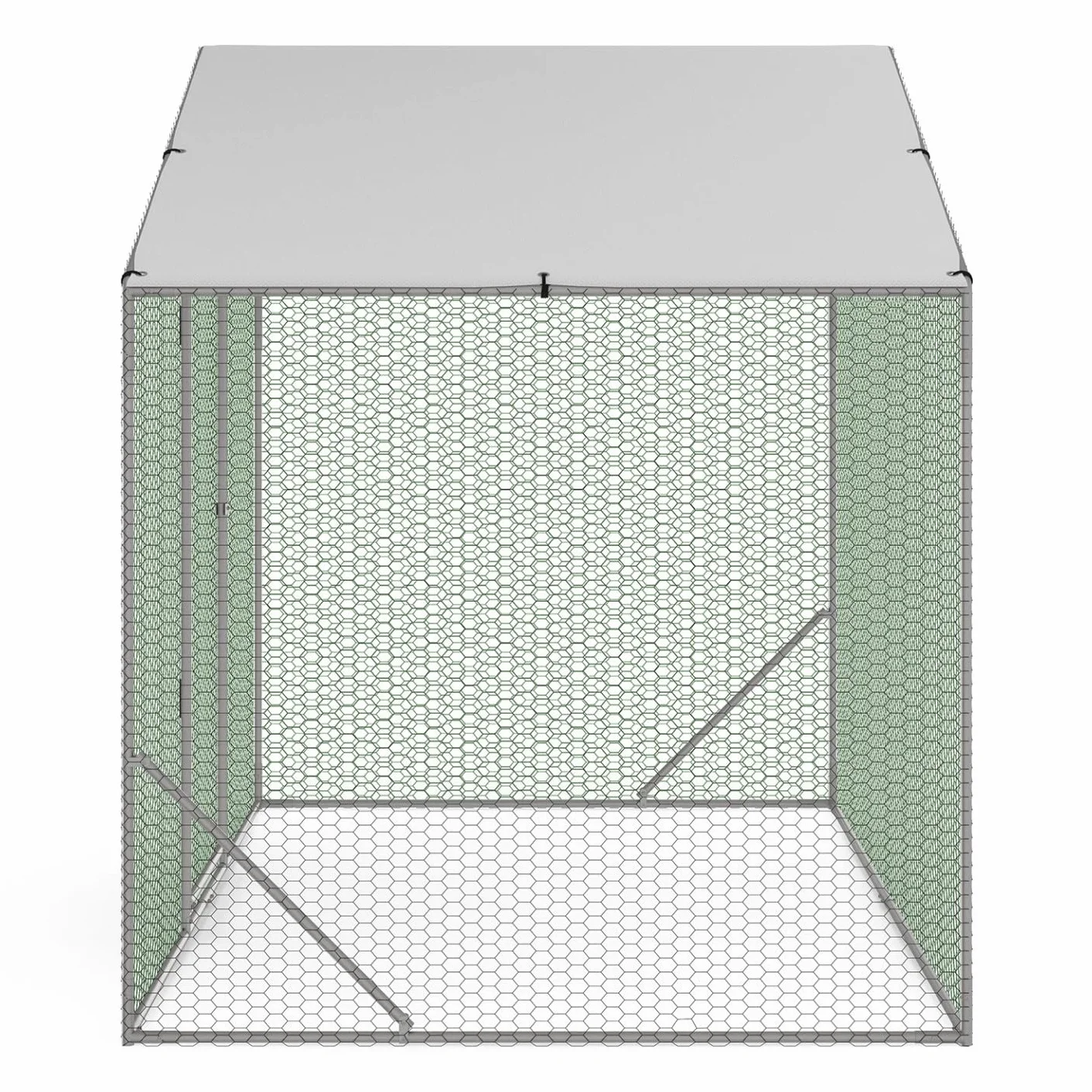 Corral para gallinas de 3 m² Acero galvanizado 2,20x1,4 m