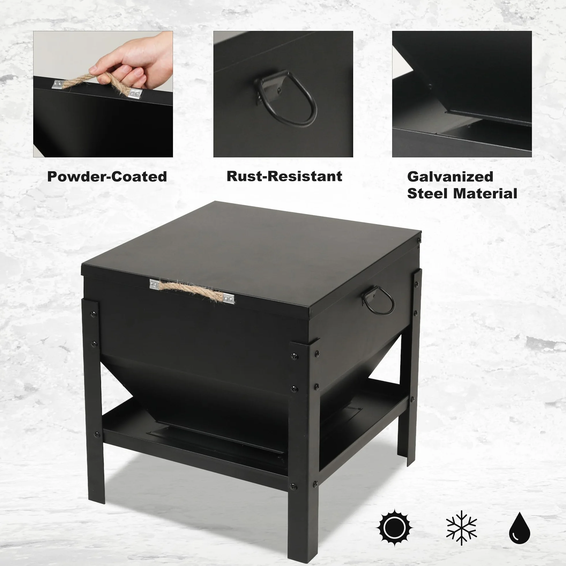 Comedero para Pollos Alimentador automático de Pollo de 35 kg, Metal Dispensador De Pienso, sin Desperdicio, Patos, Aves de Corral, comedero de Pollo al Aire Libre