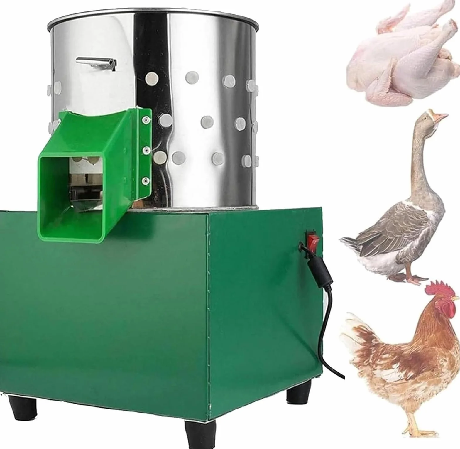 Máquina desplumadora de Pollos, Desplumadora Eléctrica de Pollo, Desplumadora de codornices, Desplumadora de Pollos Desplumadora de Aves de Corral, para aves, patos, pavos, codornices